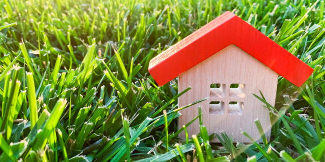 Természetes építkezés - ház a fűben (Fotó: Freepik)