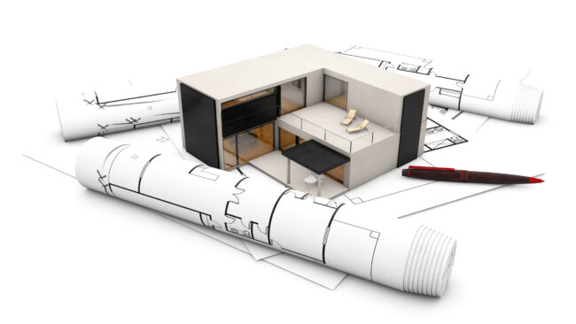 Háztervezés, lapostető, nyeregtető (Fotó: Freepik)