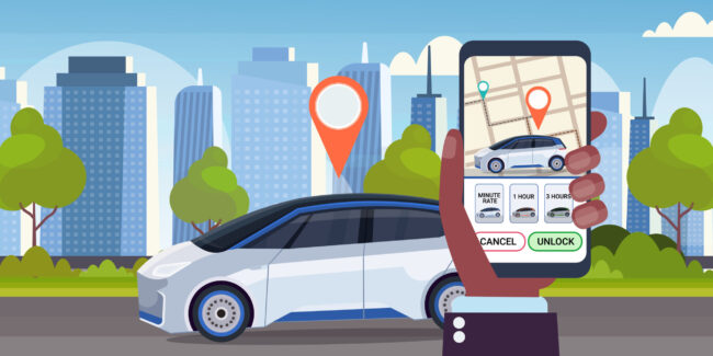 Carsharing mobilos foglalás (Illusztráció: Freepik)