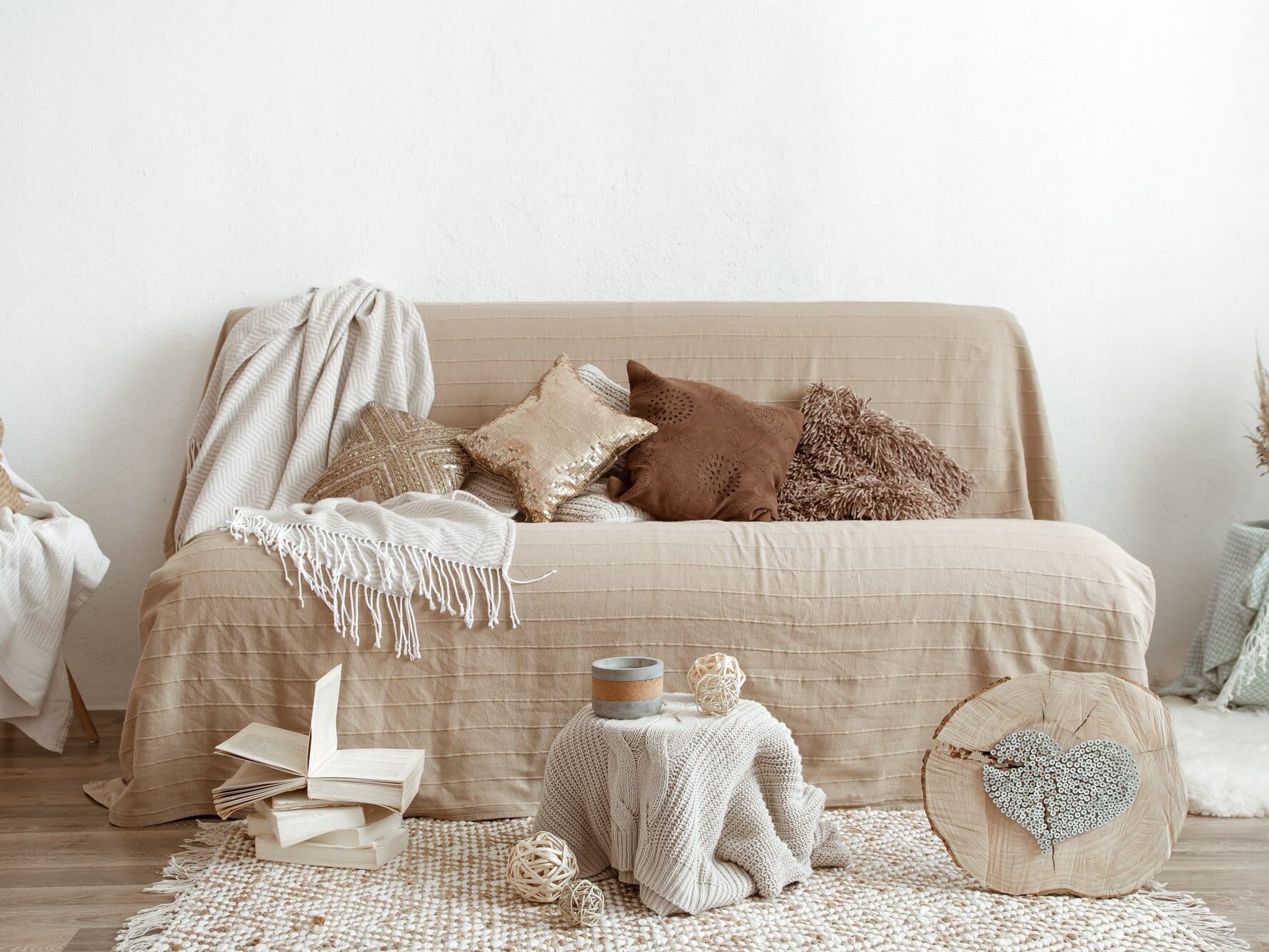 Skandináv stilusú nappali (Fotó: Freepik)